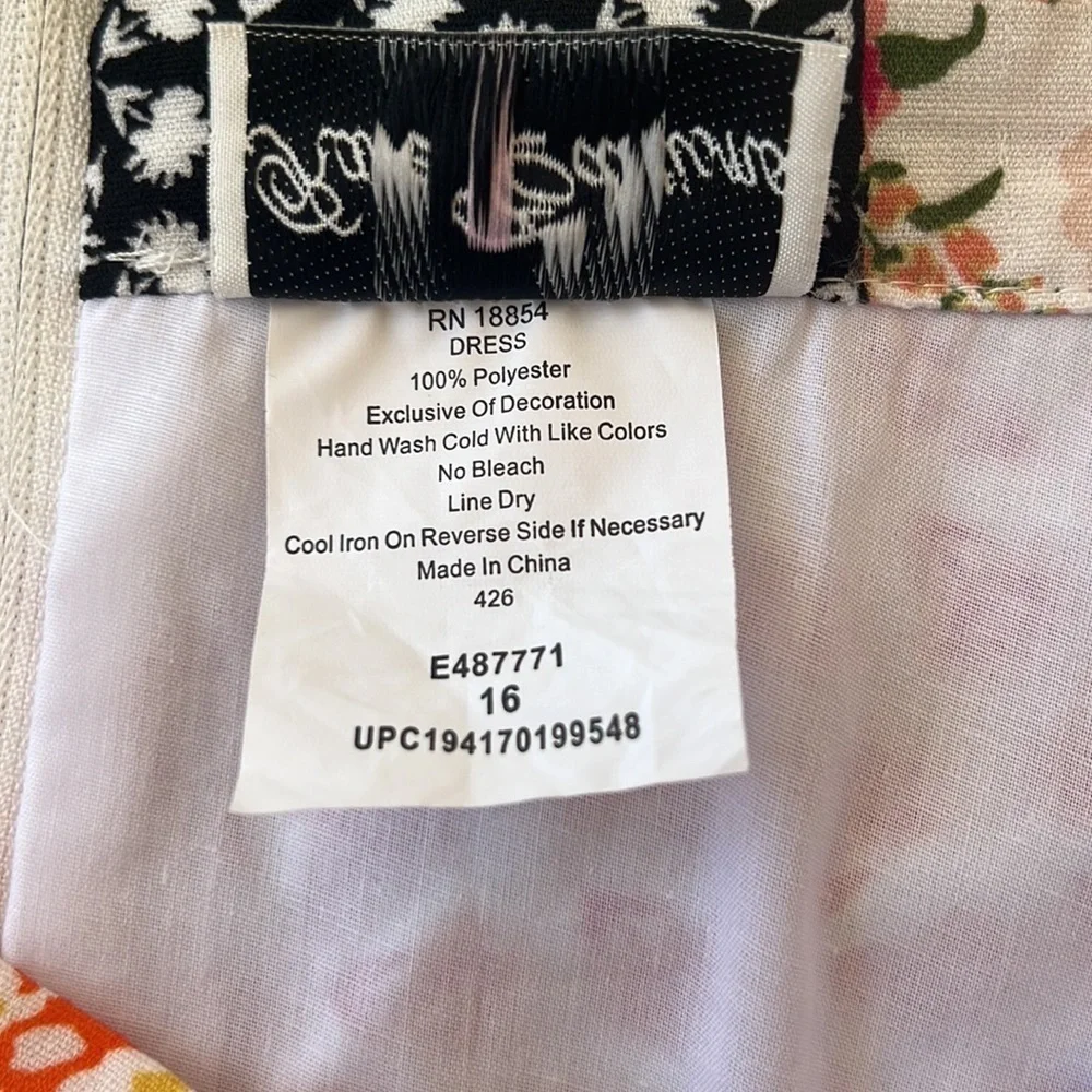 Rare Additions Patchwork Floral Ruffle Wrap Skirt Size 16 - Picture 6 of 8